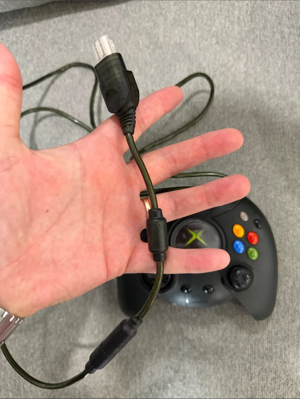Microsoft Black Xbox Wired Controller with Color Action Buttons OEM